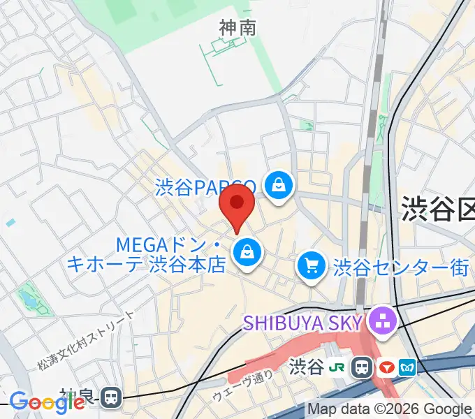 渋谷よしもと漫才劇場の地図