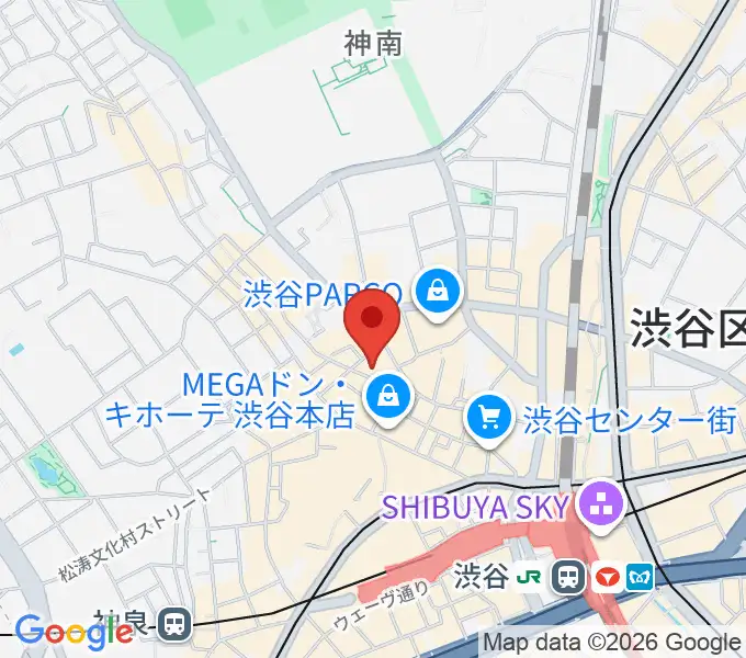 渋谷よしもと漫才劇場の地図