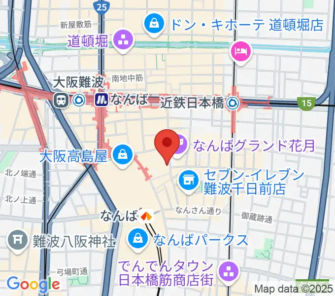 よしもと漫才劇場の地図
