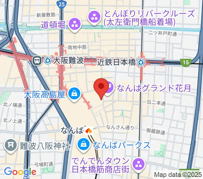 よしもと漫才劇場の地図