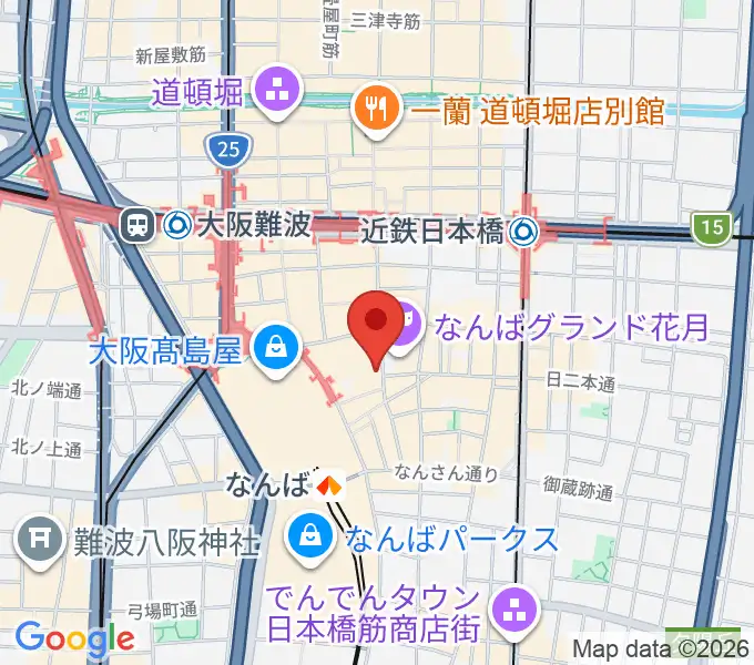 よしもと漫才劇場の地図
