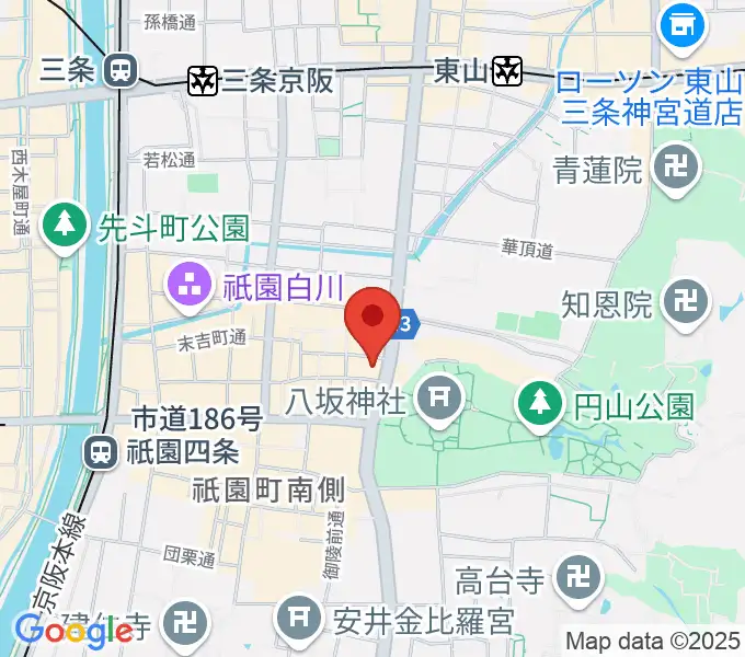 よしもと祇園花月の地図