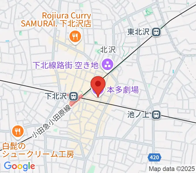下北沢 本多劇場の地図