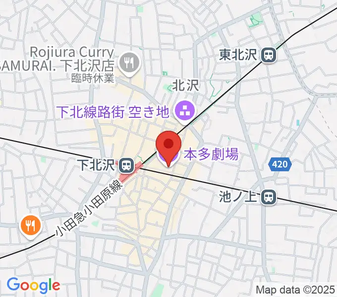 下北沢 本多劇場の地図