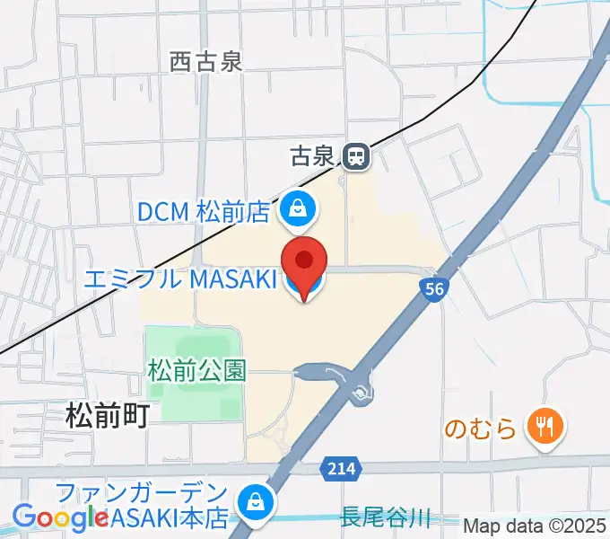 島村楽器エミフルMASAKI店の地図
