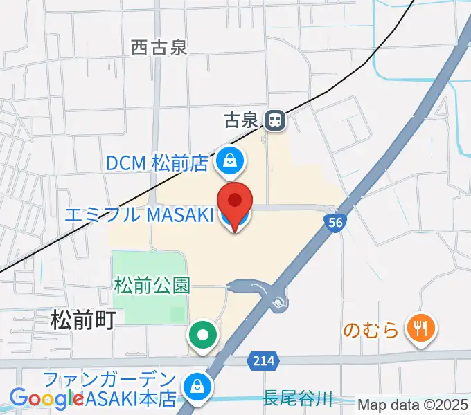島村楽器エミフルMASAKI店の地図