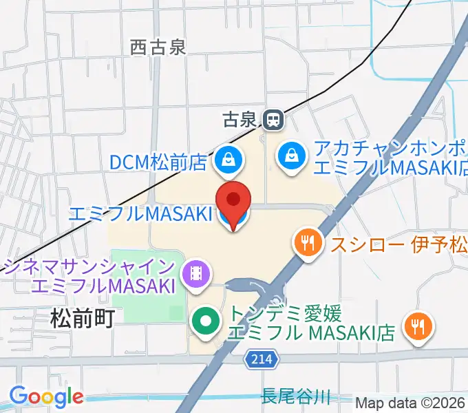 島村楽器エミフルMASAKI店の地図