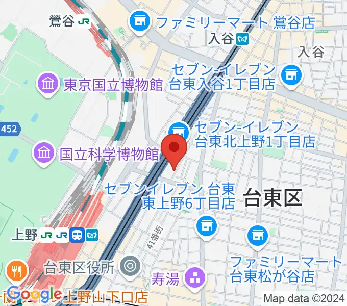 上野ストアハウスの地図