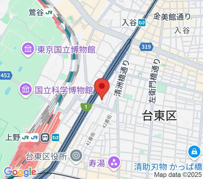 上野ストアハウスの地図