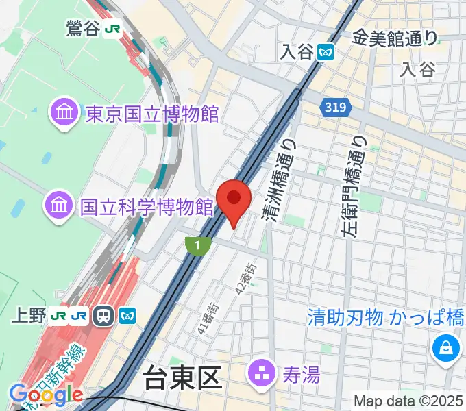上野ストアハウスの地図