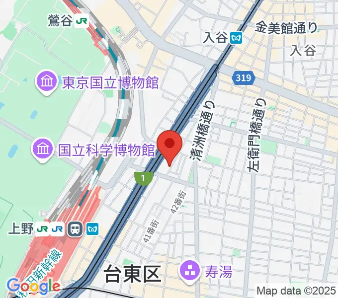 上野ストアハウスの地図