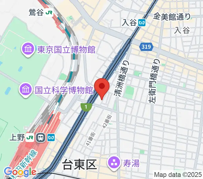 上野ストアハウスの地図