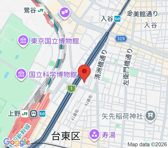 上野ストアハウスの地図