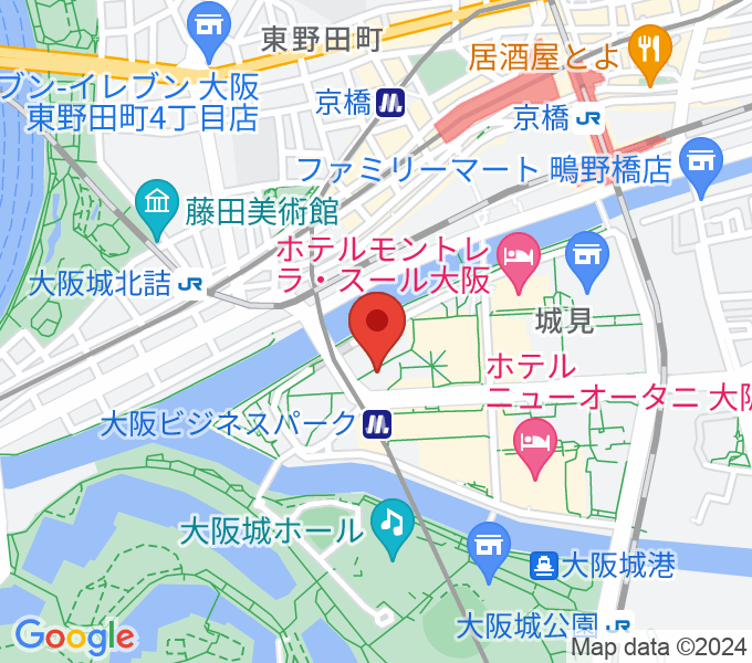 大阪ビジネスパーク円形ホールの場所