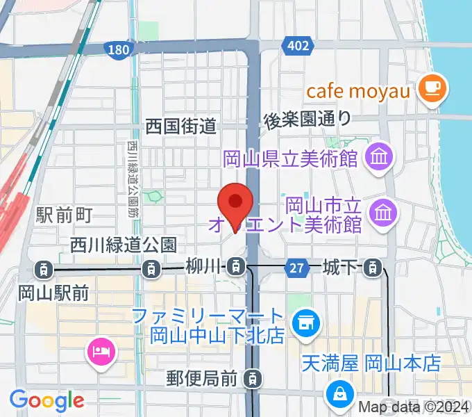 野田屋町ピアノバーの地図