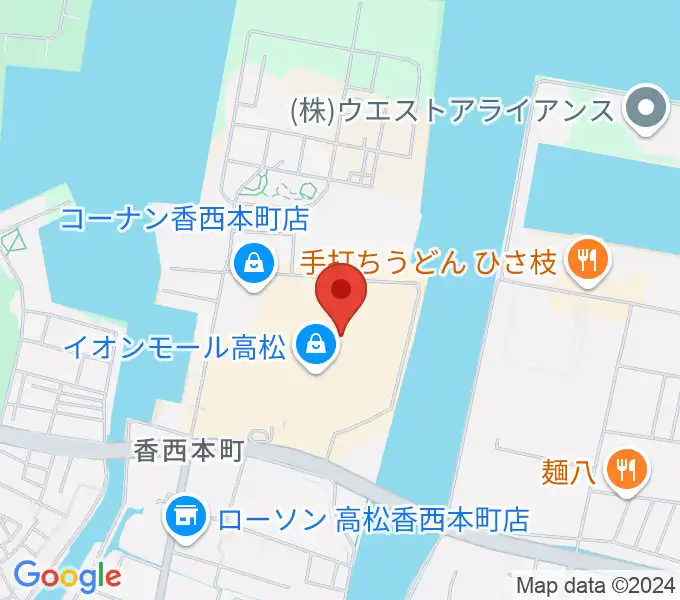 楽器堂オーパス イオンモール高松店の地図