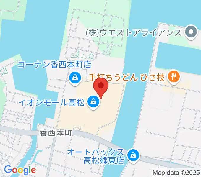 楽器堂オーパス イオンモール高松店の地図