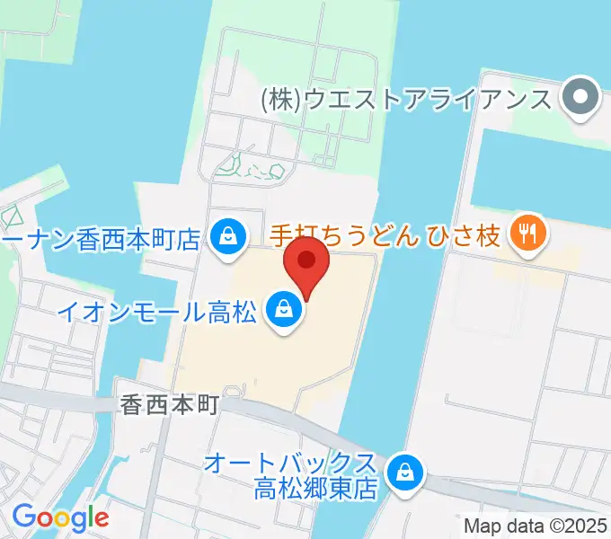 楽器堂オーパス イオンモール高松店の地図