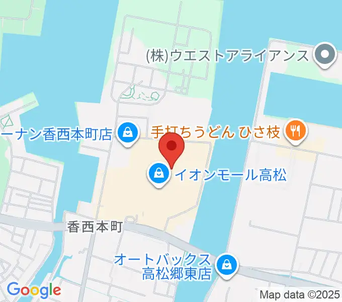 楽器堂オーパス イオンモール高松店の地図