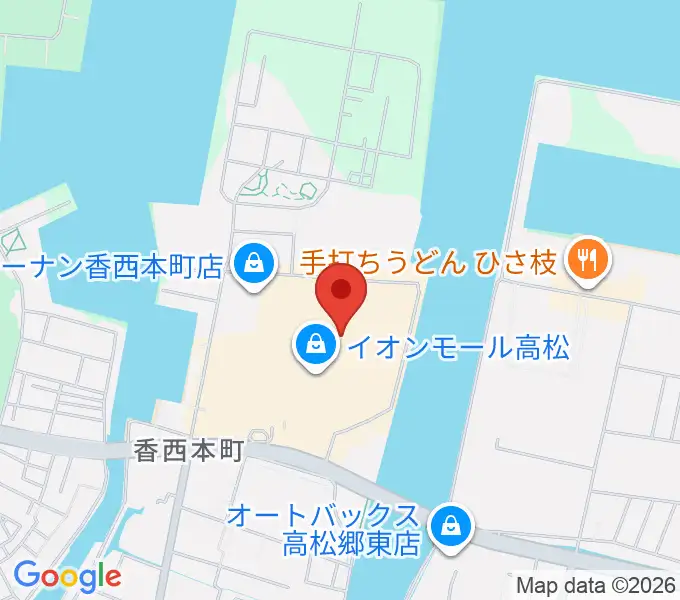 楽器堂オーパス イオンモール高松店の地図