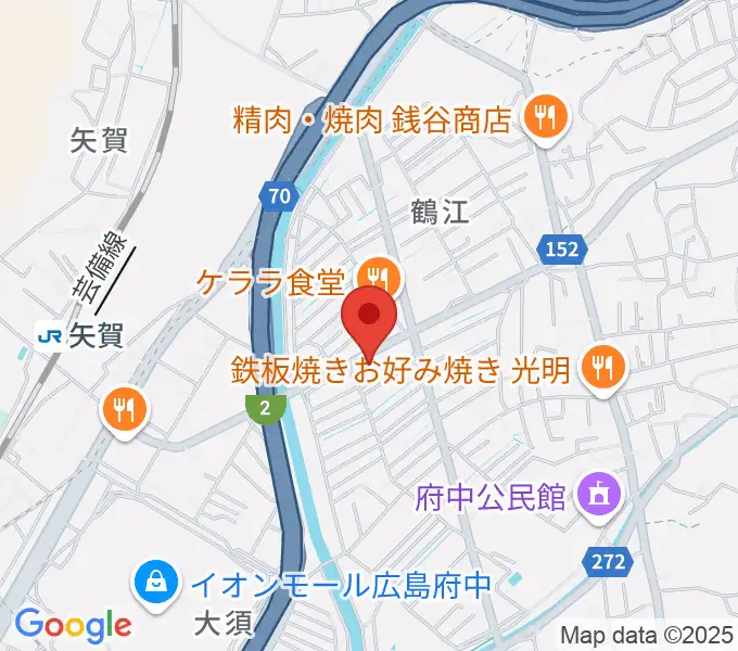 広島ララミュージックの地図