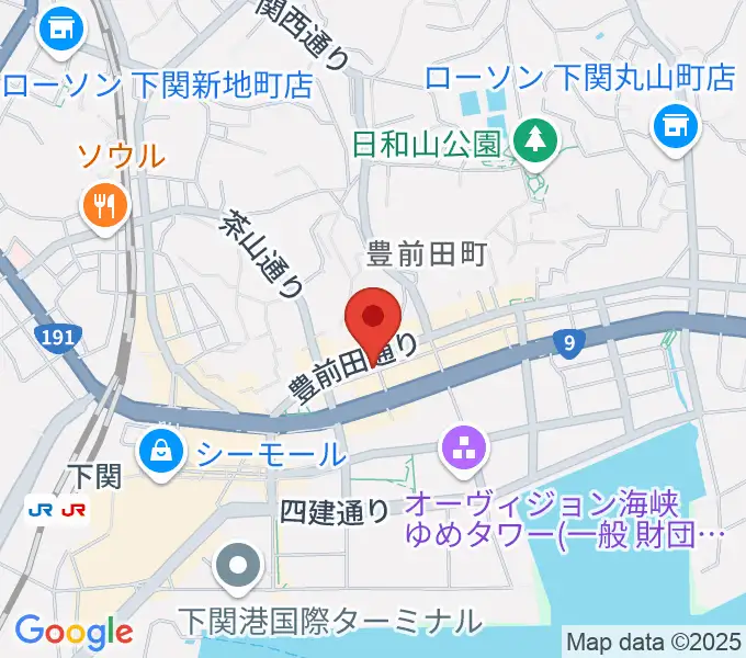 下関レッドラインの地図