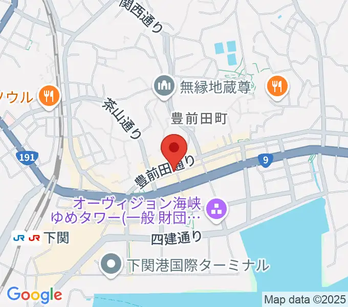 下関レッドラインの地図