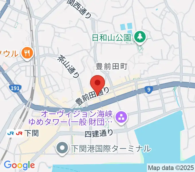 下関レッドラインの地図
