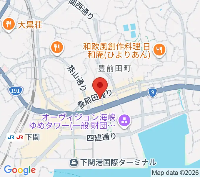 下関レッドラインの地図