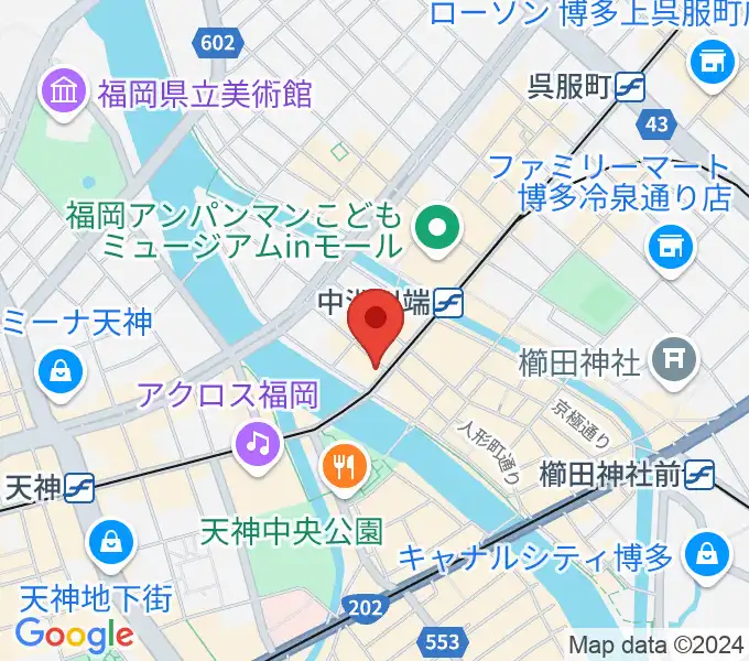 中洲トロンボーンクラブの地図