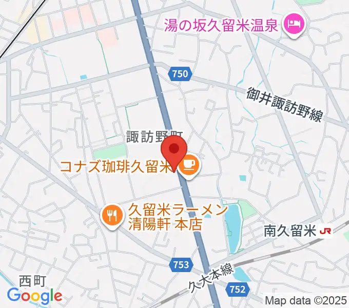 木下楽器店 すわの町本店の地図