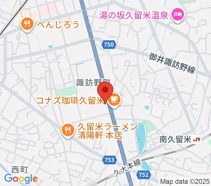 木下楽器店 すわの町本店の地図