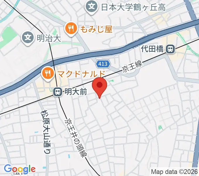 YRZ MUSIC 萬屋ドラム教室の地図