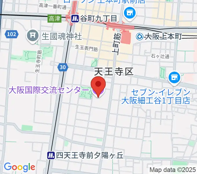 大阪国際交流センターの地図