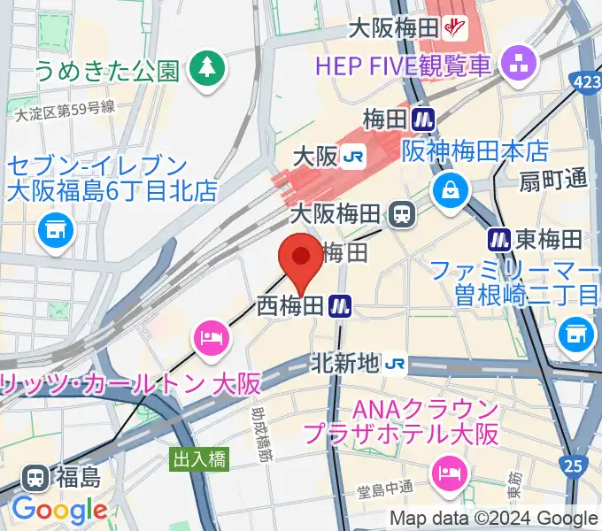 大阪四季劇場の地図