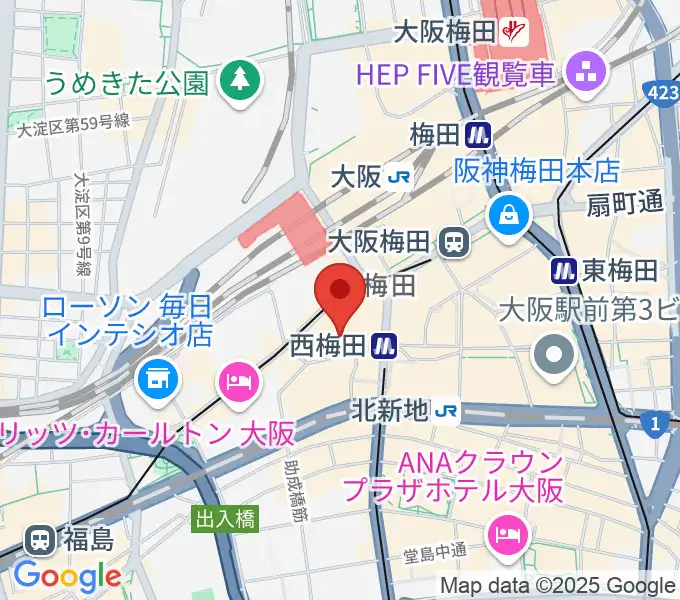 大阪四季劇場の地図