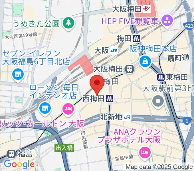 大阪四季劇場の地図