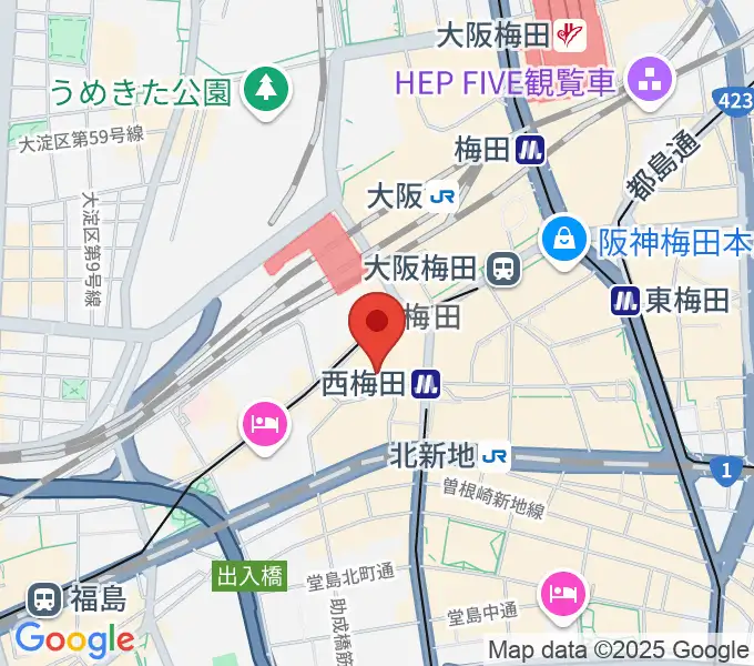 大阪四季劇場の地図