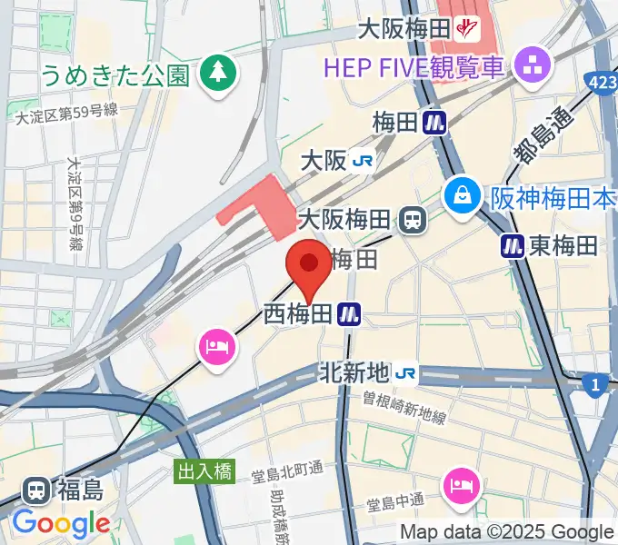 大阪四季劇場の地図