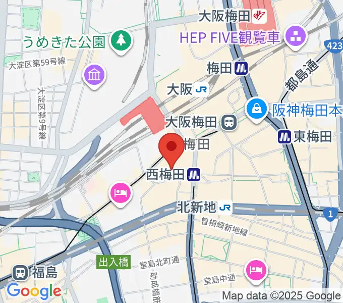 大阪四季劇場の地図