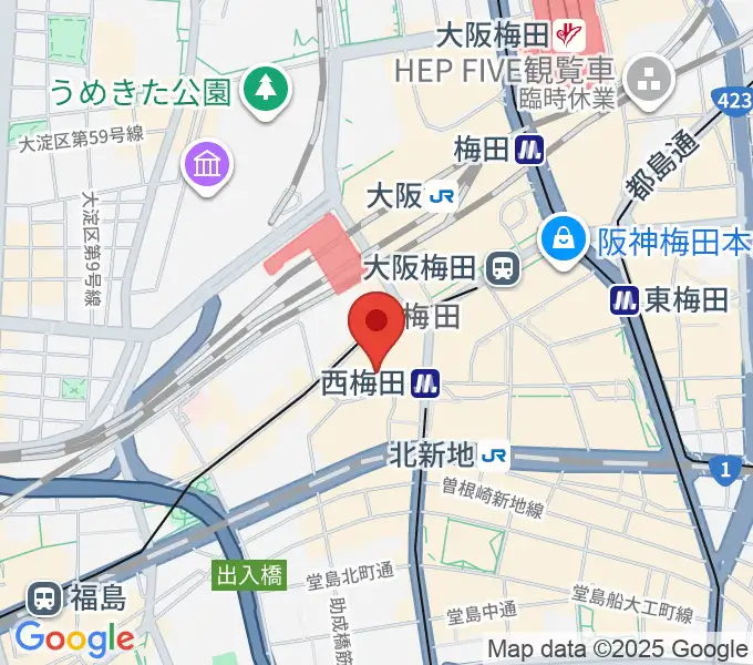 大阪四季劇場の地図