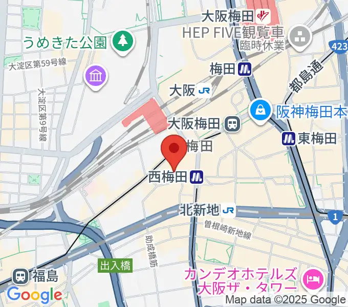 大阪四季劇場の地図