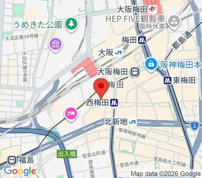 大阪四季劇場の地図