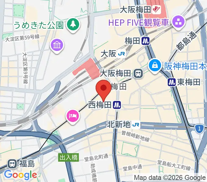 大阪四季劇場の地図