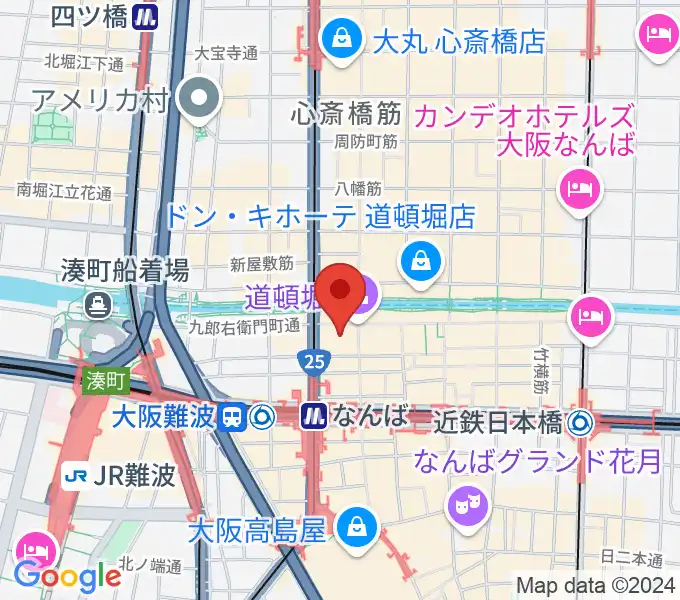 大阪松竹座の地図