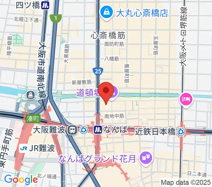 大阪松竹座の地図