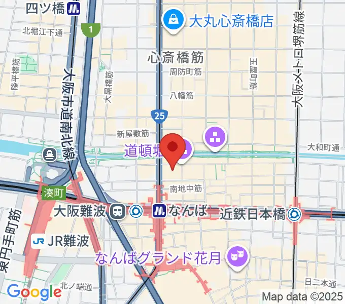 大阪松竹座の地図