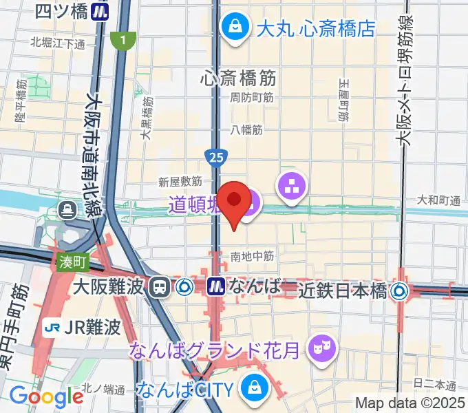 大阪松竹座の地図
