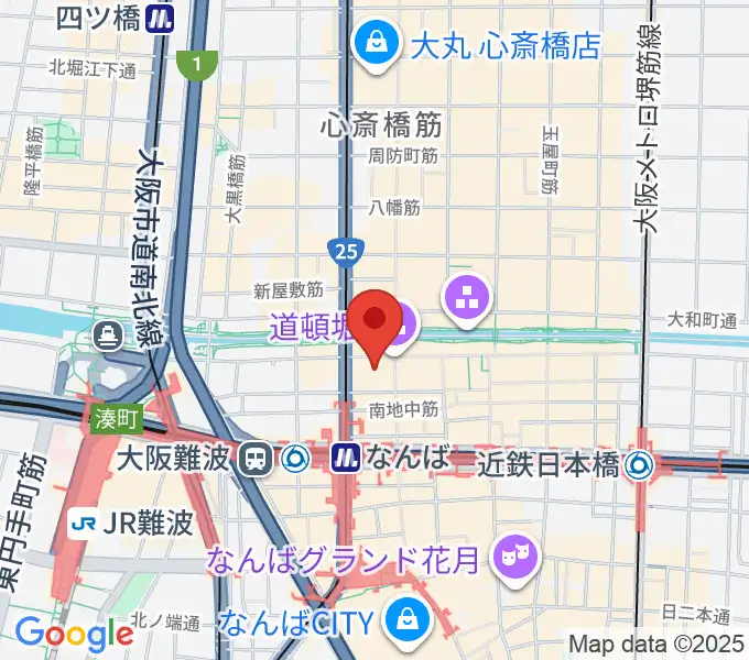 大阪松竹座の地図