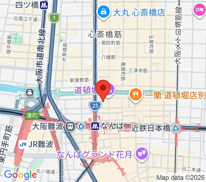 大阪松竹座の地図